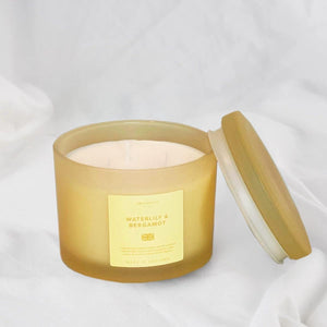 Waterlily & Bergamot 3 Wick Medium Candle